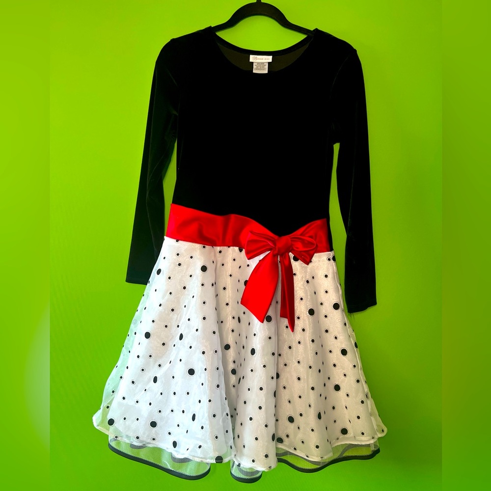 Bonnie Jean girls size 14 formal dress velvet top. Party dress